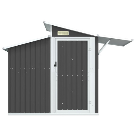 Szopa ogrodowa antracytowa 270x130x2085cm stal galwanizowana