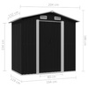 Szopa ogrodowa antracytowa stalowa 204x132x186 cm