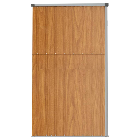 Szopa ogrodowa brązowa 225x89x161 cm stal galwanizowana
